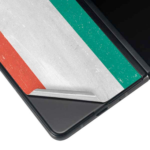 Kuwait Flag Distressed Galaxy Z Fold4 5G Skin